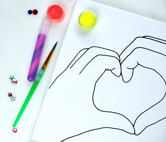 Heart Hands Sparkle Painting Kit