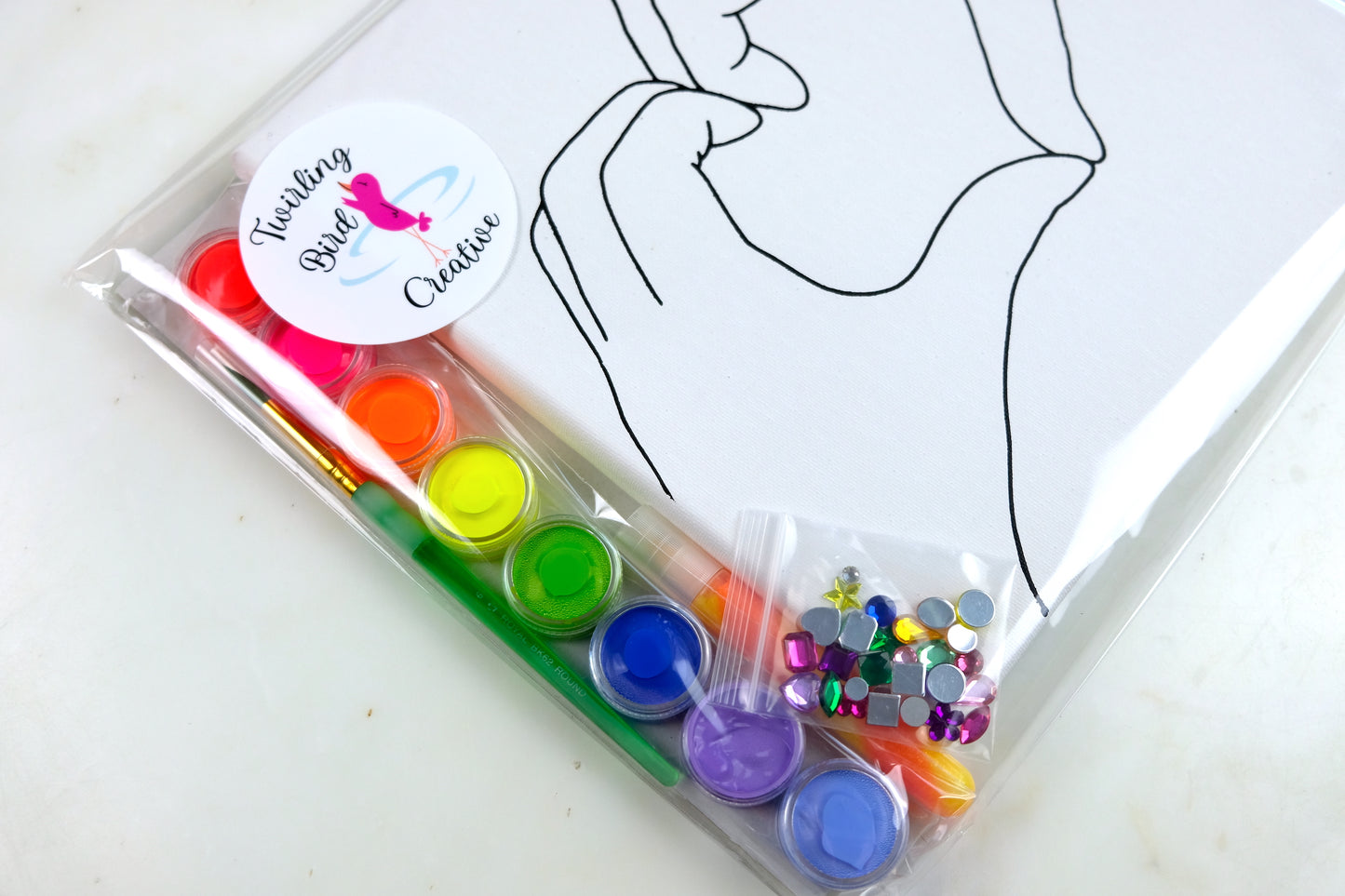 Heart Hands Sparkle Painting Kit