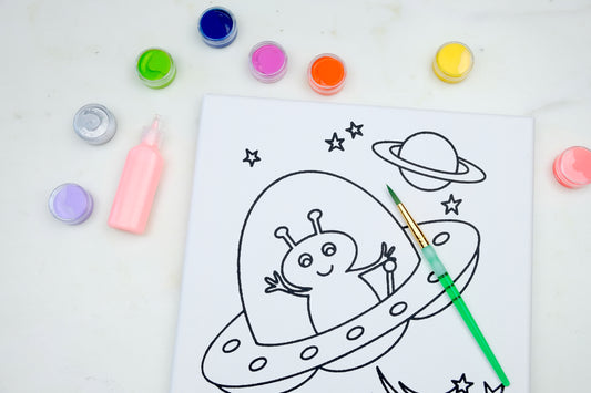 Alien Spaceship Glow Painting Kit Party Pack - SPECIAL ORDER