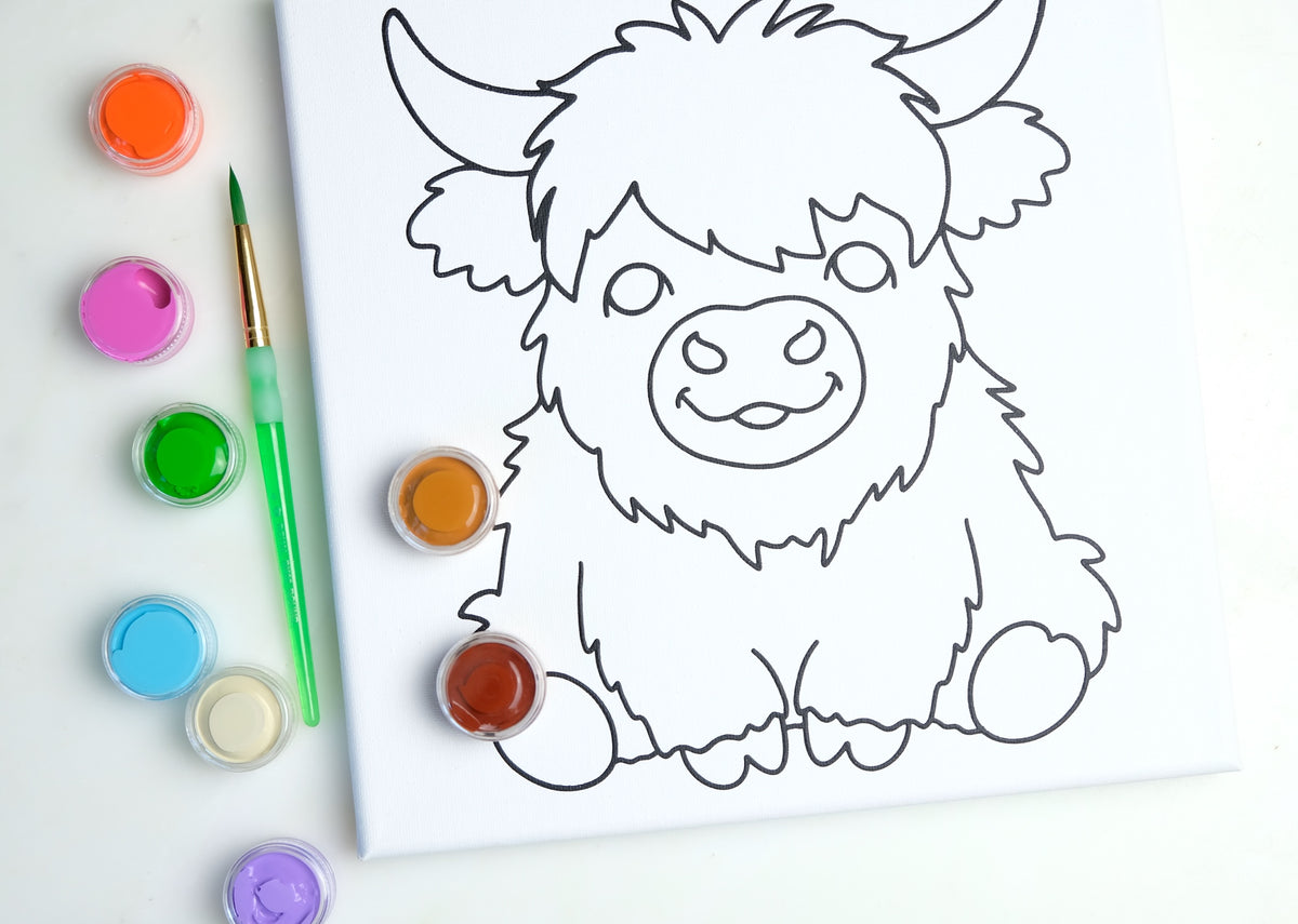 Highland Cow Painting Kit Party Pack - SPECIAL ORDER