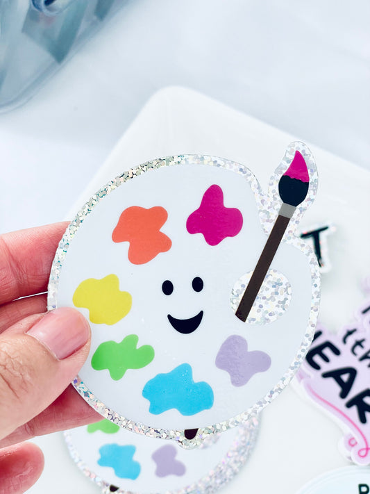 Happy Palette Glitter Sticker